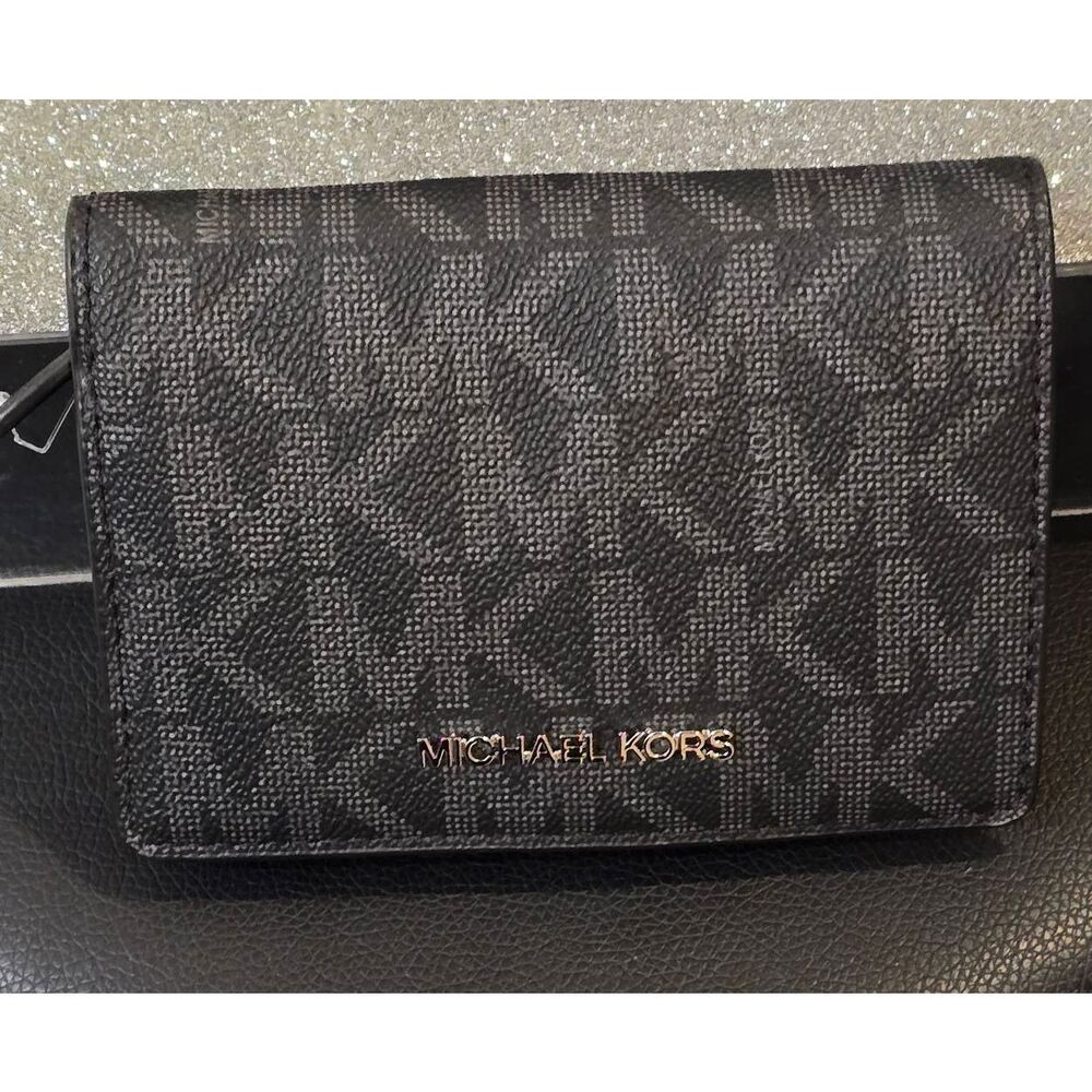 Michael Kors Jet Set Medium Fold-Over Logo Wallet - Picture 5 of 13